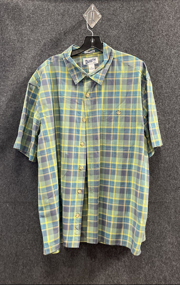 Duluth Men's Plaid Button-Up Shirts Lot of 2 Relaxed Fit Untucked Sz XL
