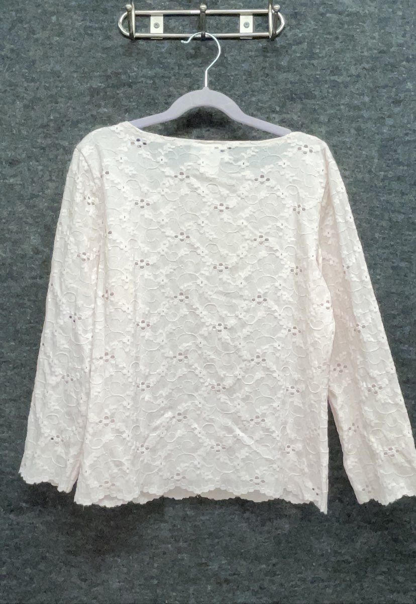 Hanky Panky Women's Signature Lace Long Sleeve Top Pink Vintage 90s Y2K Sz S