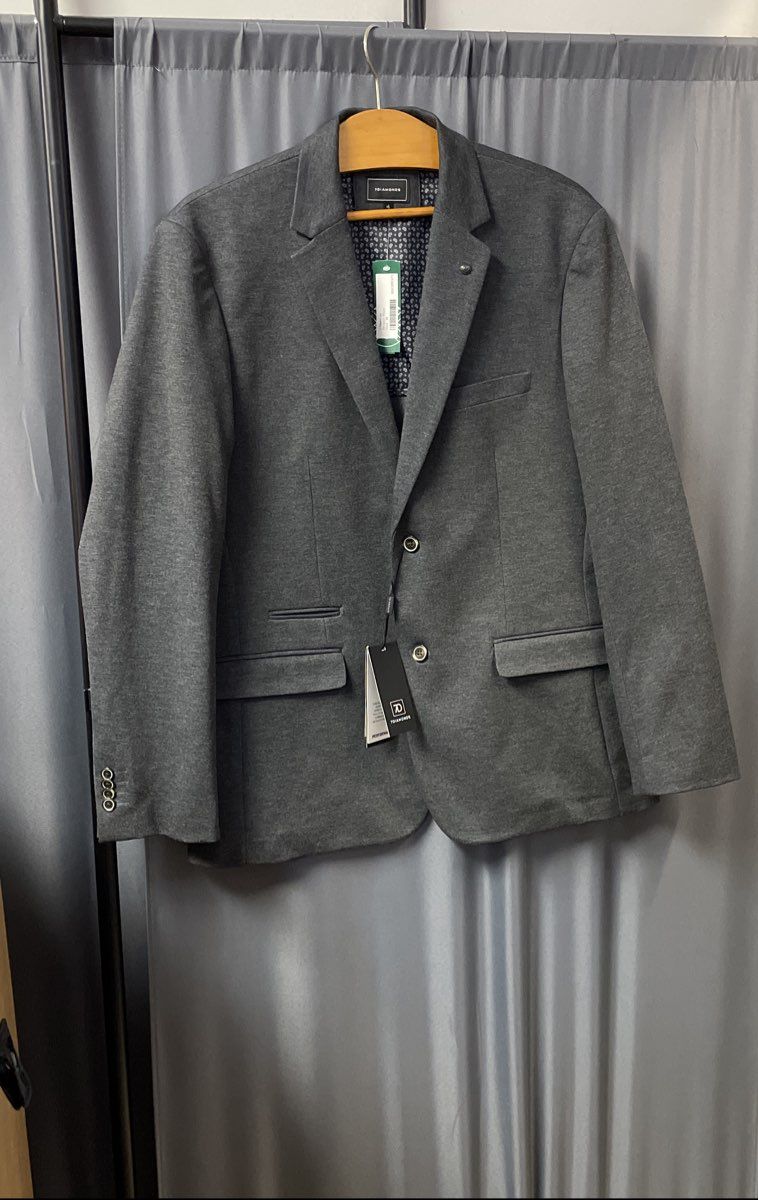 7Diamonds Men's Newport Performance Blazer Charcoal Grey Stretch Size XL NWT