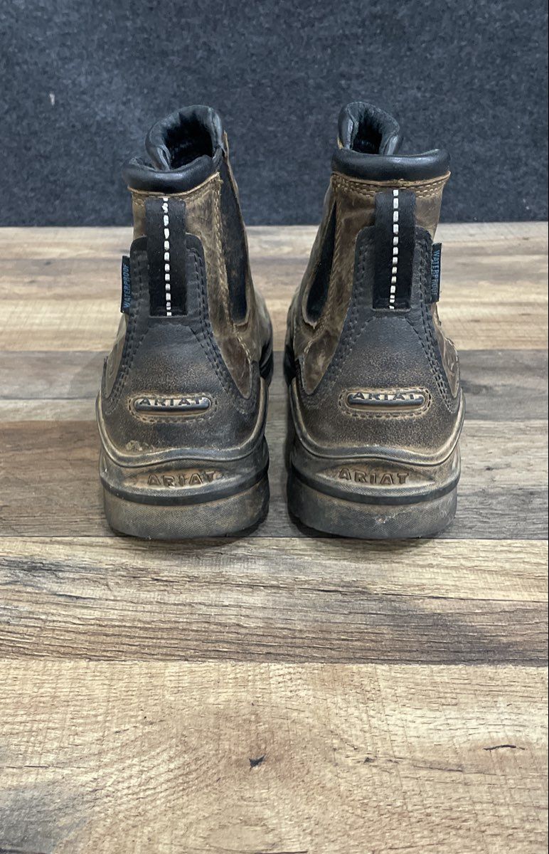 Ariat Barnyard Twin Gore Waterproof Brown Leather Paddock Boots Women's Size 8.5