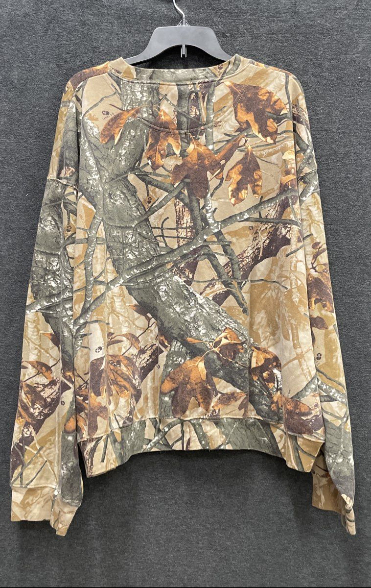Outfitters Ridge Men's Sweatshirt Fusion 3-D Camo Crewneck Brown Sz 3XL