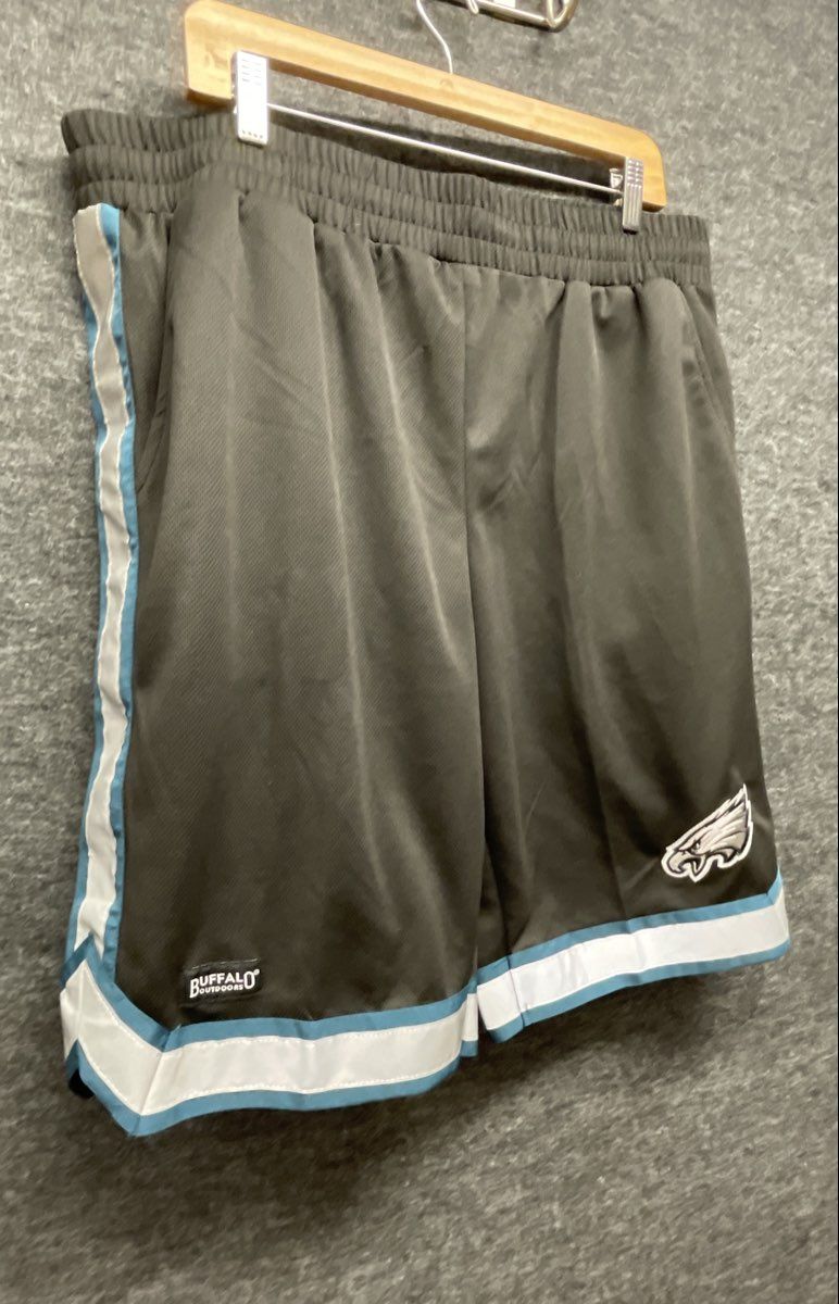 Buffalo Outdoors Men's Philadelphia Eagles Basketball Shorts Black NFL Sz 2XL