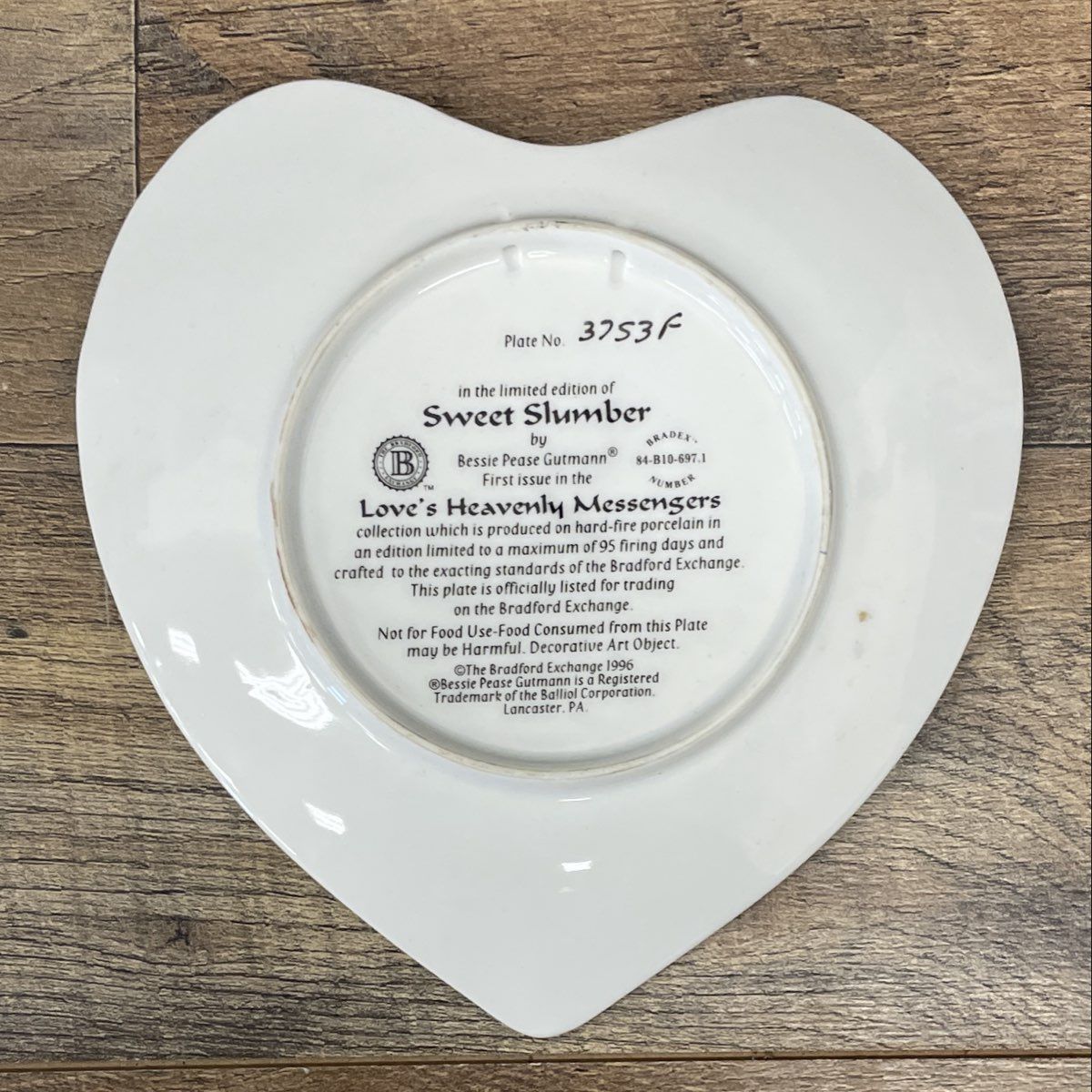 Bradford Exchange Sweet Slumber Plate Bessie Pease Gutmann 1st Issue 1996