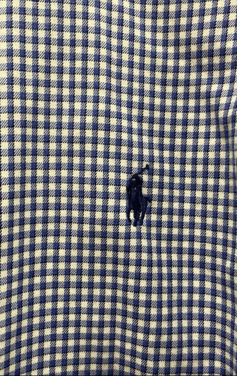 Ralph Lauren Golf Men's Tilden Blue White Gingham Check Button Down Shirt Sz XL