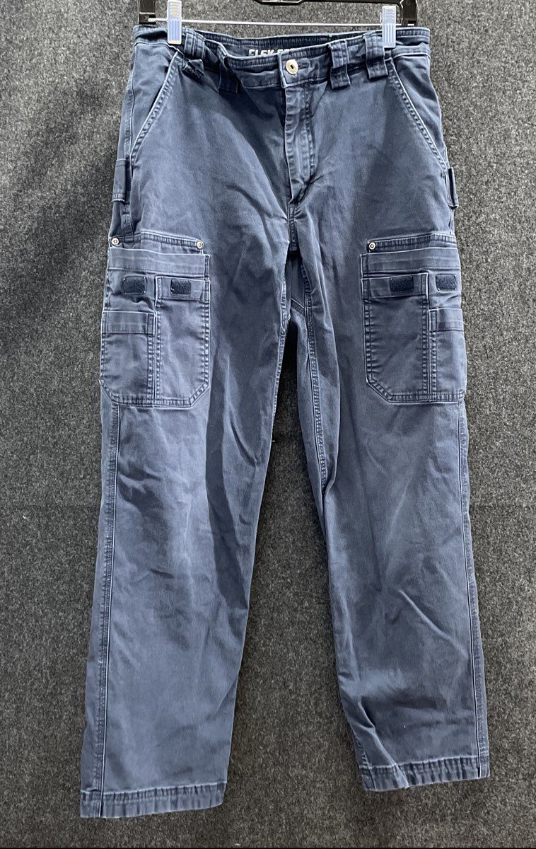 Duluth Trading Co Men's Blue Fire Hose Flex Cargo Work Pants Sz 32x32