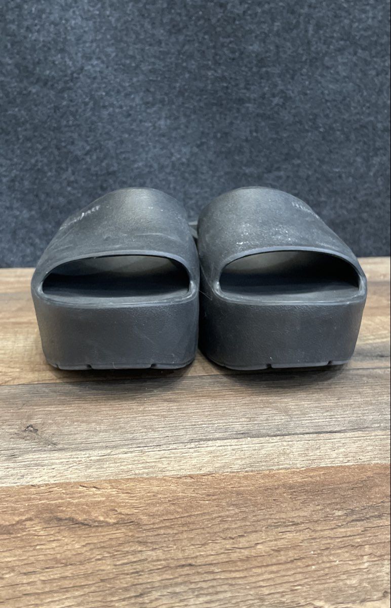 Lemon Jelly Black Matte Platform Slide Sandals Women's Size 41 EU
