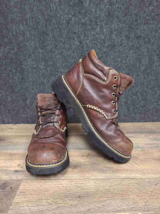 Ariat Heritage Lacer 11728 Brown Leather Lace Up Boots Women's Size 9.5 B