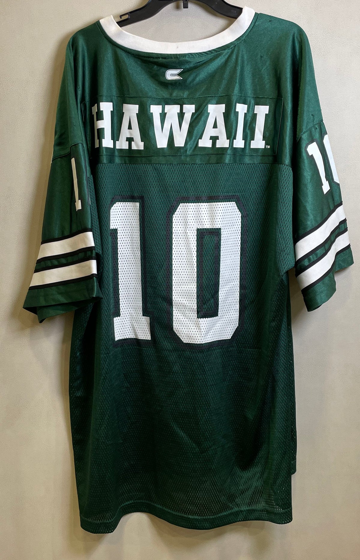 Vintage Hawaii Rainbow Warriors Football Jersey #10 Autographed Colosseum Sz XXL