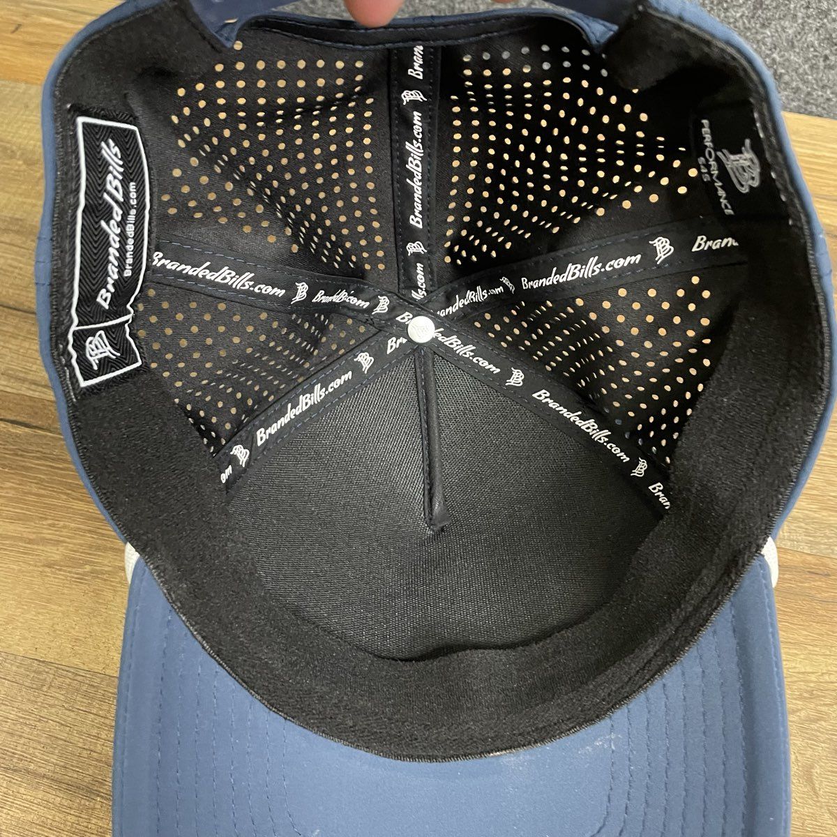 Branded Bills Men's Navy Blue Mulligan Performance Rope Golf Snapback Hat