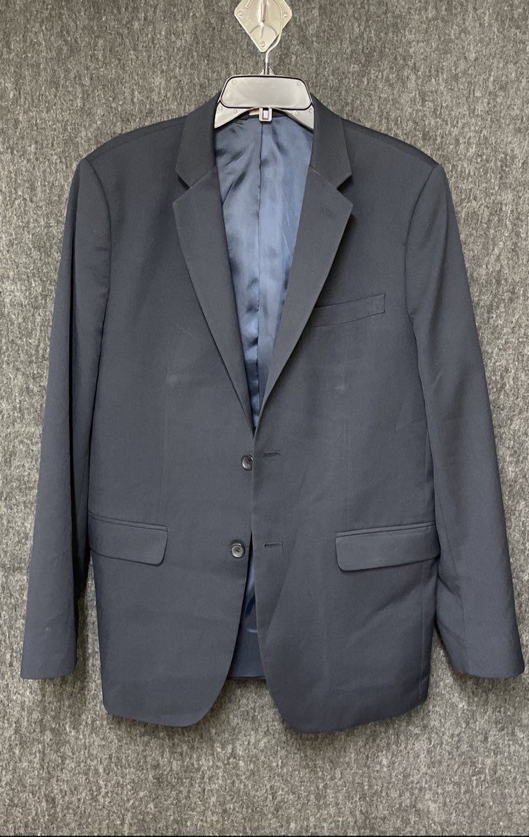 Banana Republic Men's Navy Blue Tailored Fit Wool Blend 2-Button Blazer Sz 42R