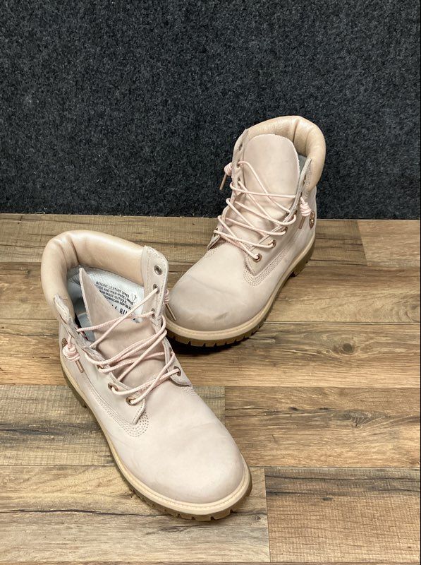 Timberland Premium 6 Inch Waterproof Boots Pink Iridescent Women's Size 10 A1HL6