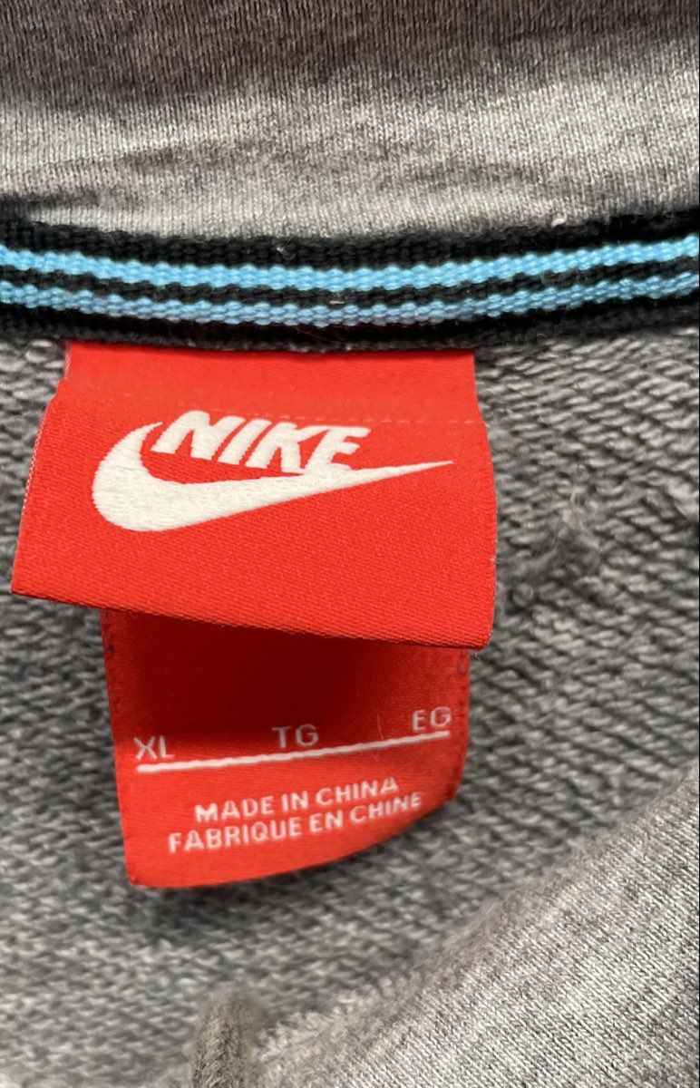 Nike Men's LeBron James LBJ Lion Pullover Hoodie Grey Blue Black Graphic Sz XL