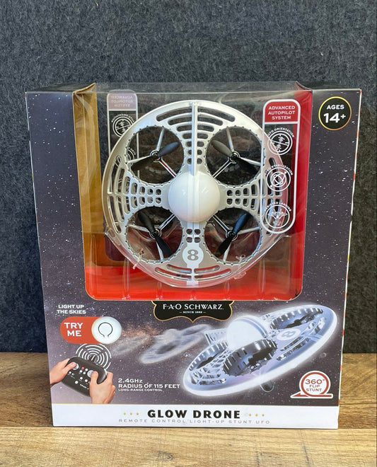 2021 FAO Schwarz Glow Drone Light-Up Stunt UFO RC New In Box
