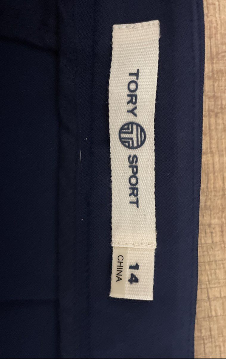 Tory Sport Women's Navy Blue Geometric Waistband Athletic Golf Skort Sz 14