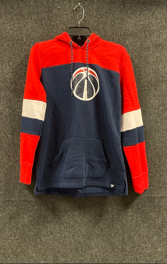 Fanatics Washington Wizards Women's Hoodie Red Blue Colorblock Pullover Sz M