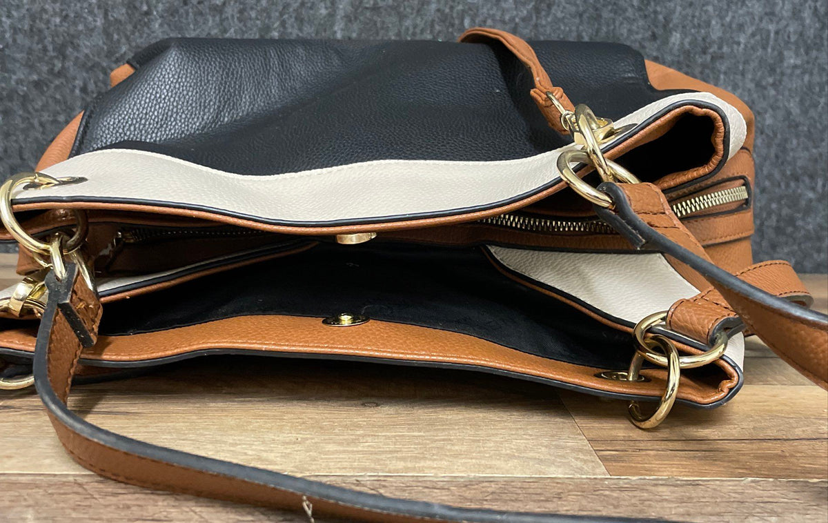 Marc New York Andrew Marc Colorblock Pebbled Faux Leather Crossbody Bag
