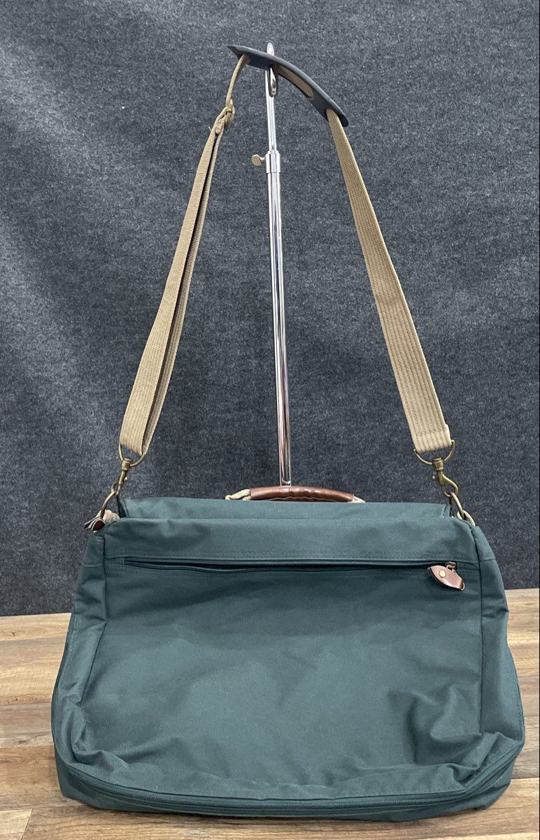 Vintage Sun Country Terrier Club Green Canvas Messenger Travel Bag Embroidered
