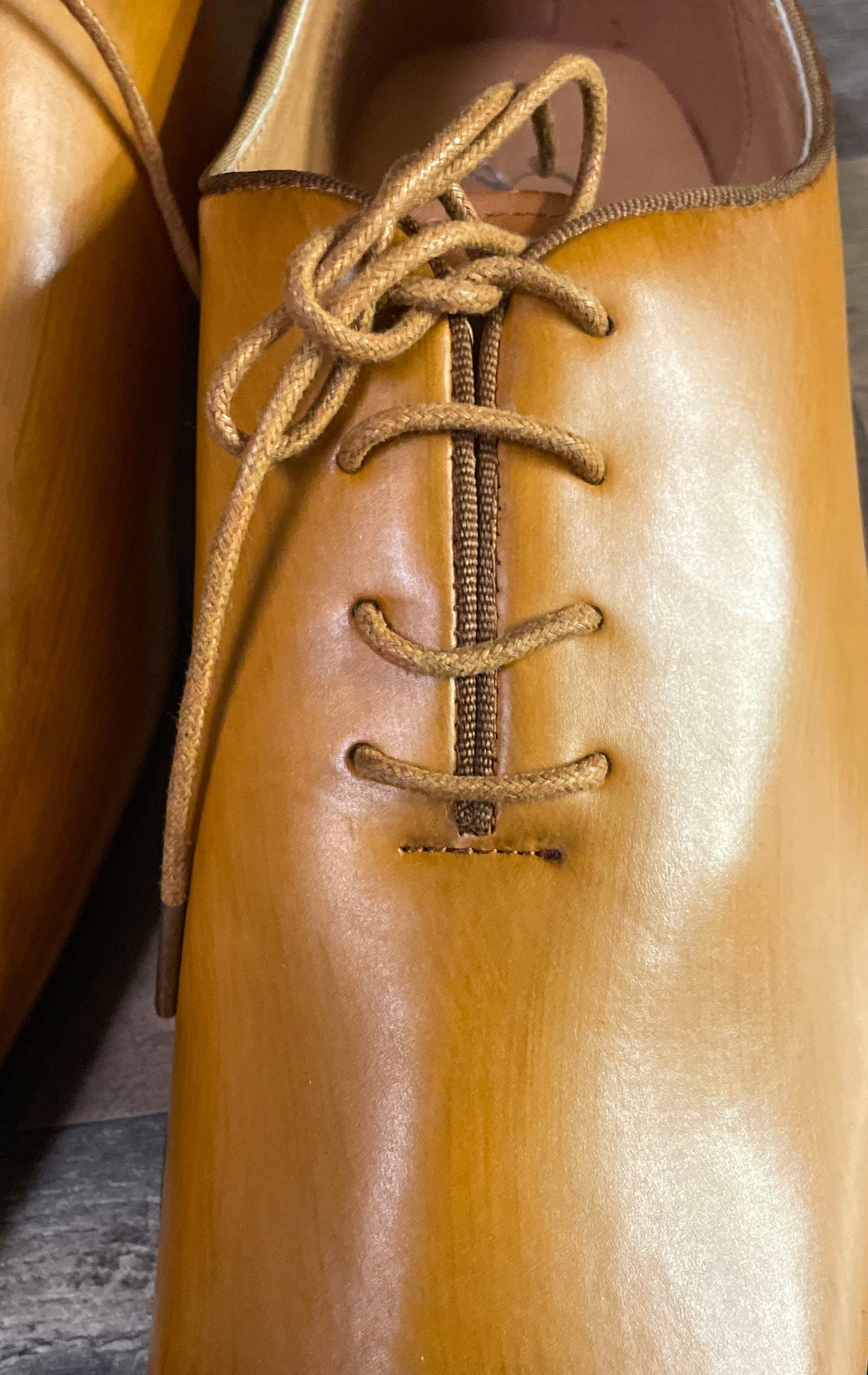 Jonsen Milan Tan Leather Plain Toe Oxford Men's Dress Shoes Size 14