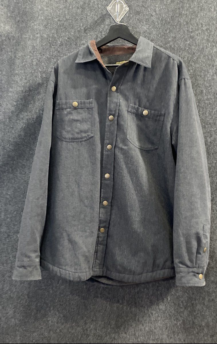 Anchorage Men's Gray Fleece Lined Snap Front Rugged Outdoor Jacket Size L