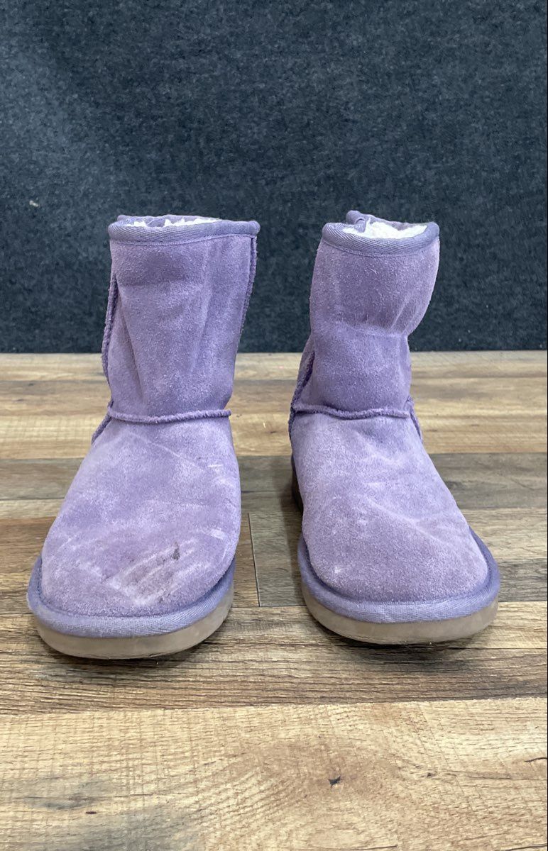 Koolaburra by UGG Koola Short Purple Suede Shearling Boots Youth Size 4