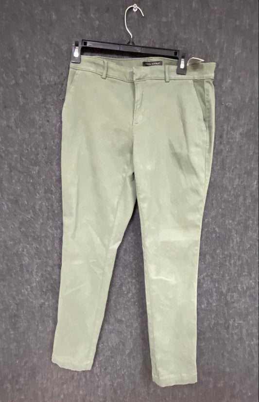 Banana Republic Women's Sloan Fit Green Garment Dyed Skinny Pants Sz 2 NWT
