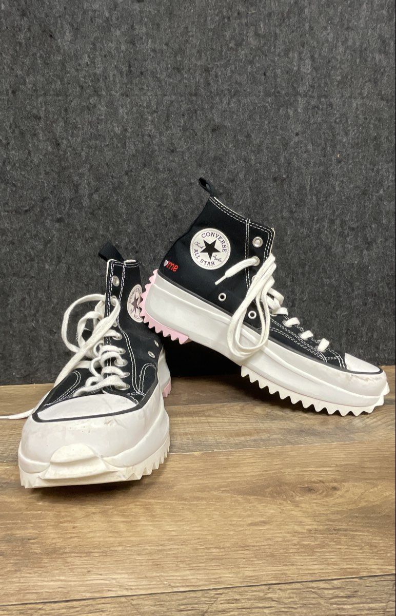 Converse Run Star Hike Hi Crafted With Love Black Pink Women's 9.5 Men's 8