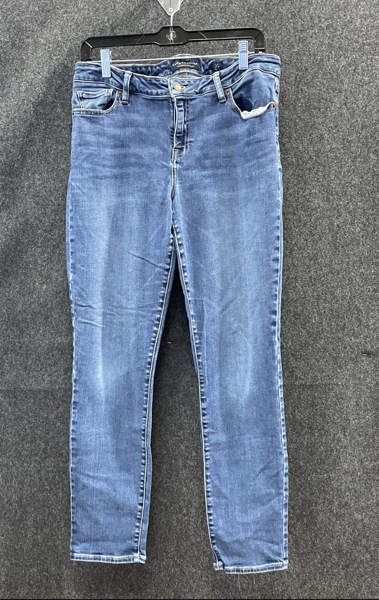 Lucky Brand Women's Blue Medium Wash Skinny Denim Jeans Sz 12/31 Regular