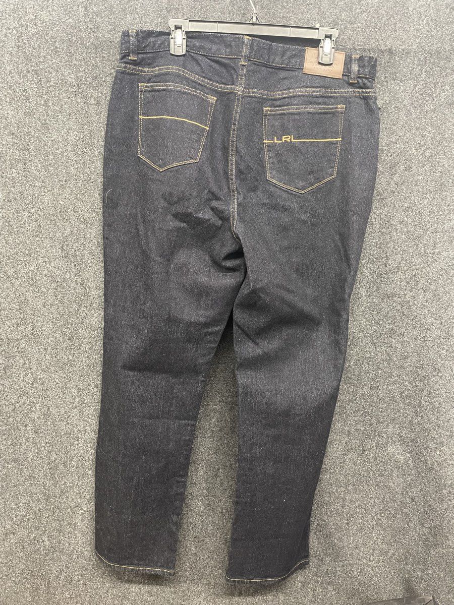 Lauren Ralph Lauren Women's Dark Wash Straight Leg Denim Jeans Sz 16W