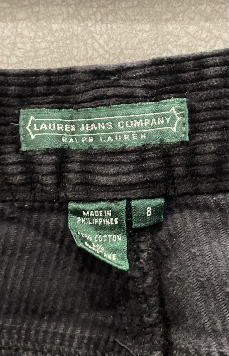 Lauren Ralph Lauren Women's Black Corduroy Stretch Cotton 5-Pocket Pants Sz 8