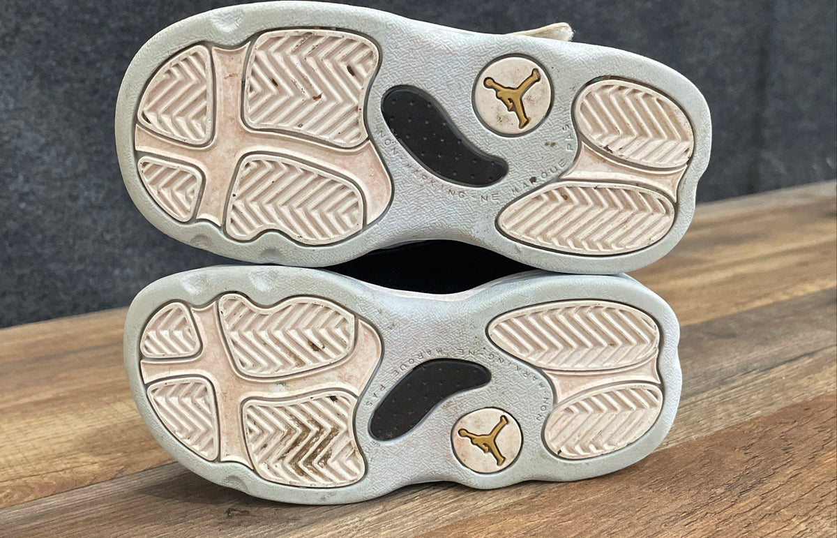 Jordan 6 Rings Toddler White Black Metallic Gold Sneakers Size 8C