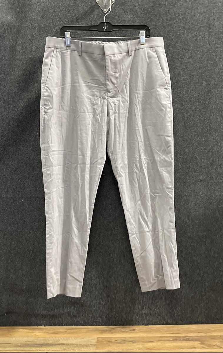 Express Men's Grey Suit Pants Stretch Easy Care Slim Sz 36x30