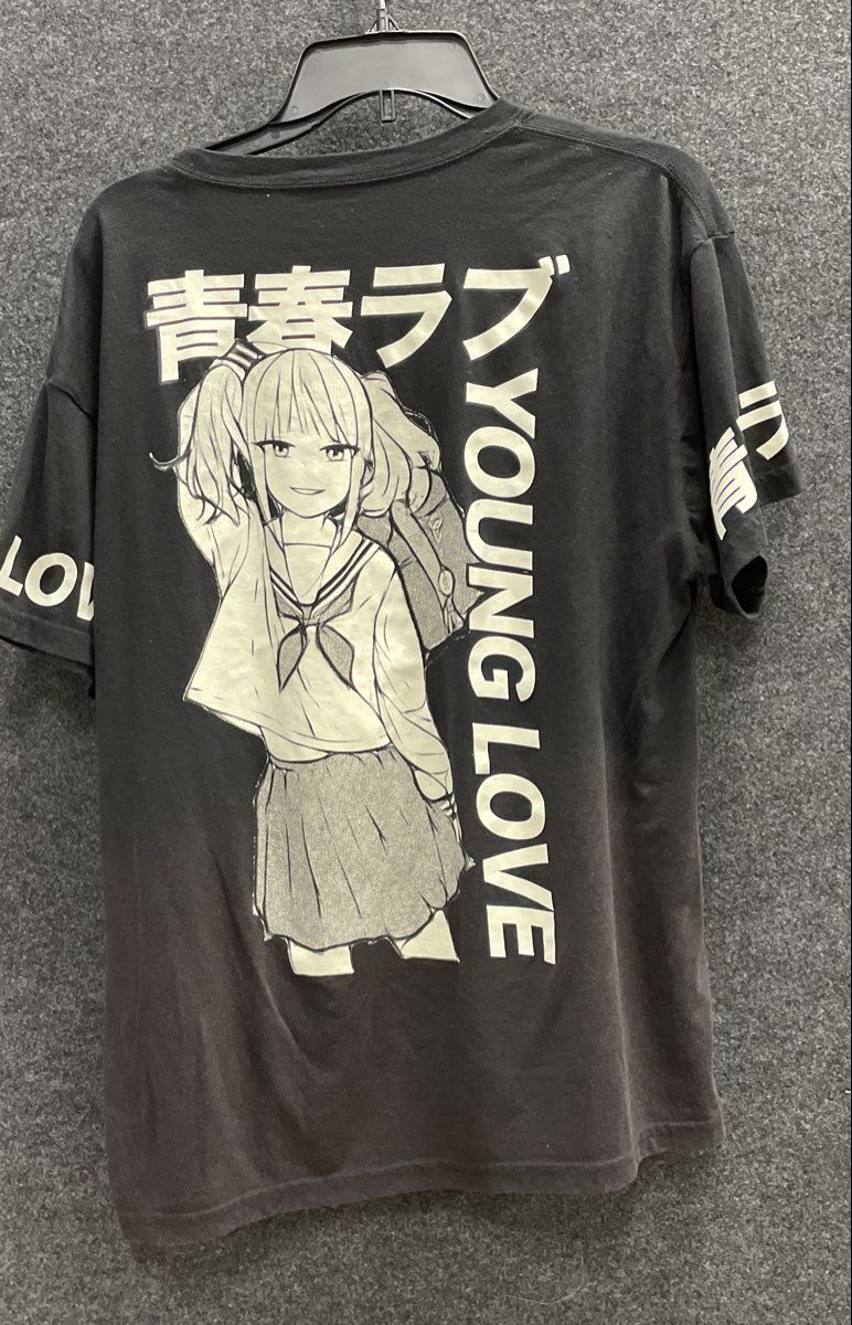 Weekend Warriors Men's Black Young Love Anime Graphic T-Shirt Manga Sz XL