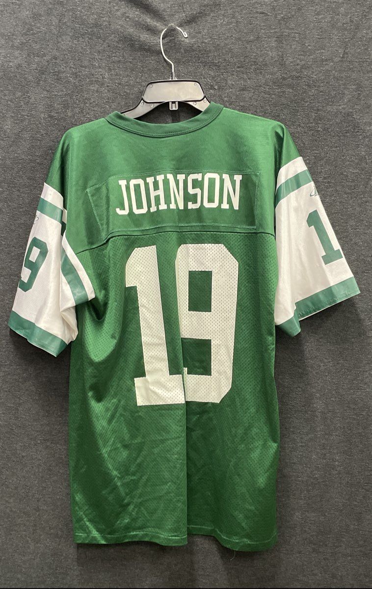 Vintage 90s Logo Athletic New York Jets Keyshawn Johnson Jersey Sz M Made USA