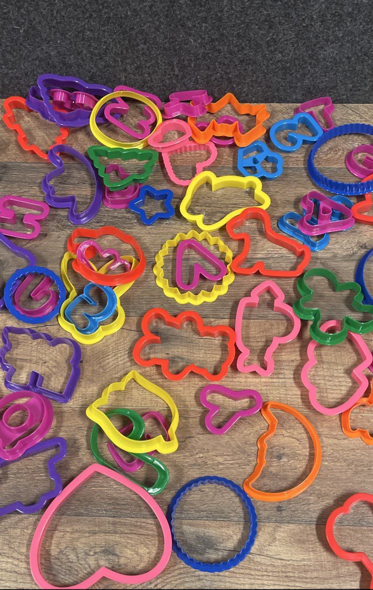 Wilton 101 Cookie Cutter Set Plastic Assorted Shapes Letters Numbers Holiday