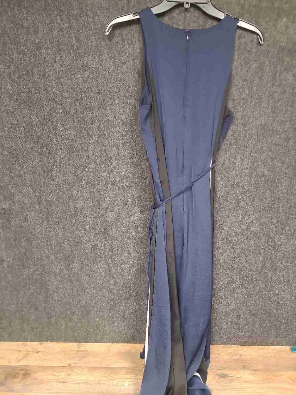 Banana Republic Women's Navy Blue Side Stripe Sleeveless Maxi Dress Sz 6P