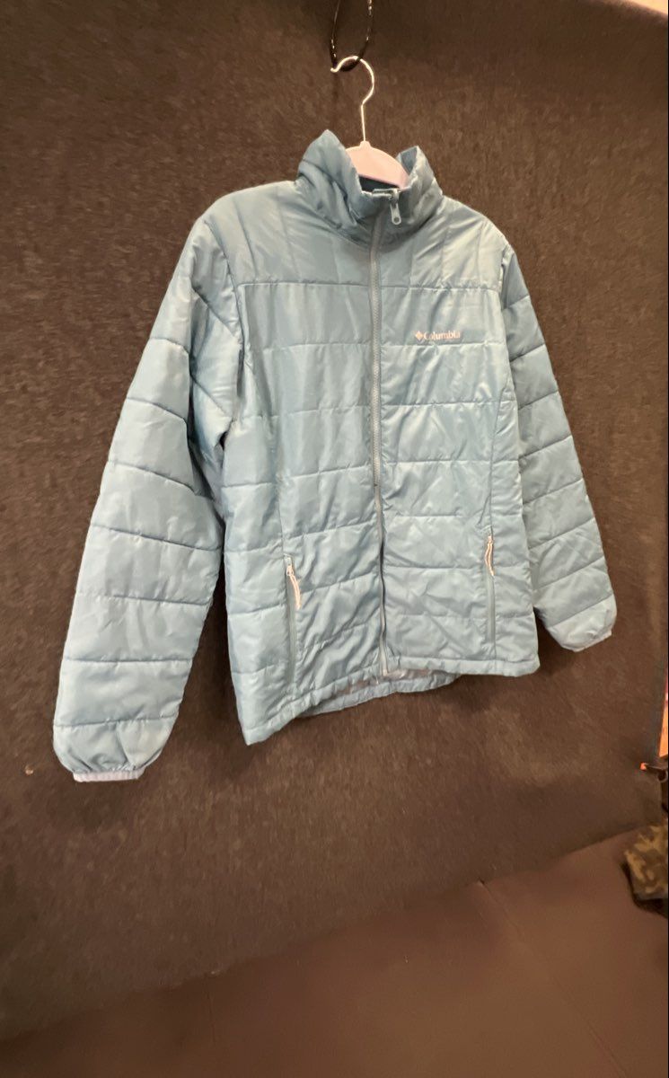 Columbia Women's Light Blue Omni-Heat Interchange Puffer Insulated Jacket Sz M