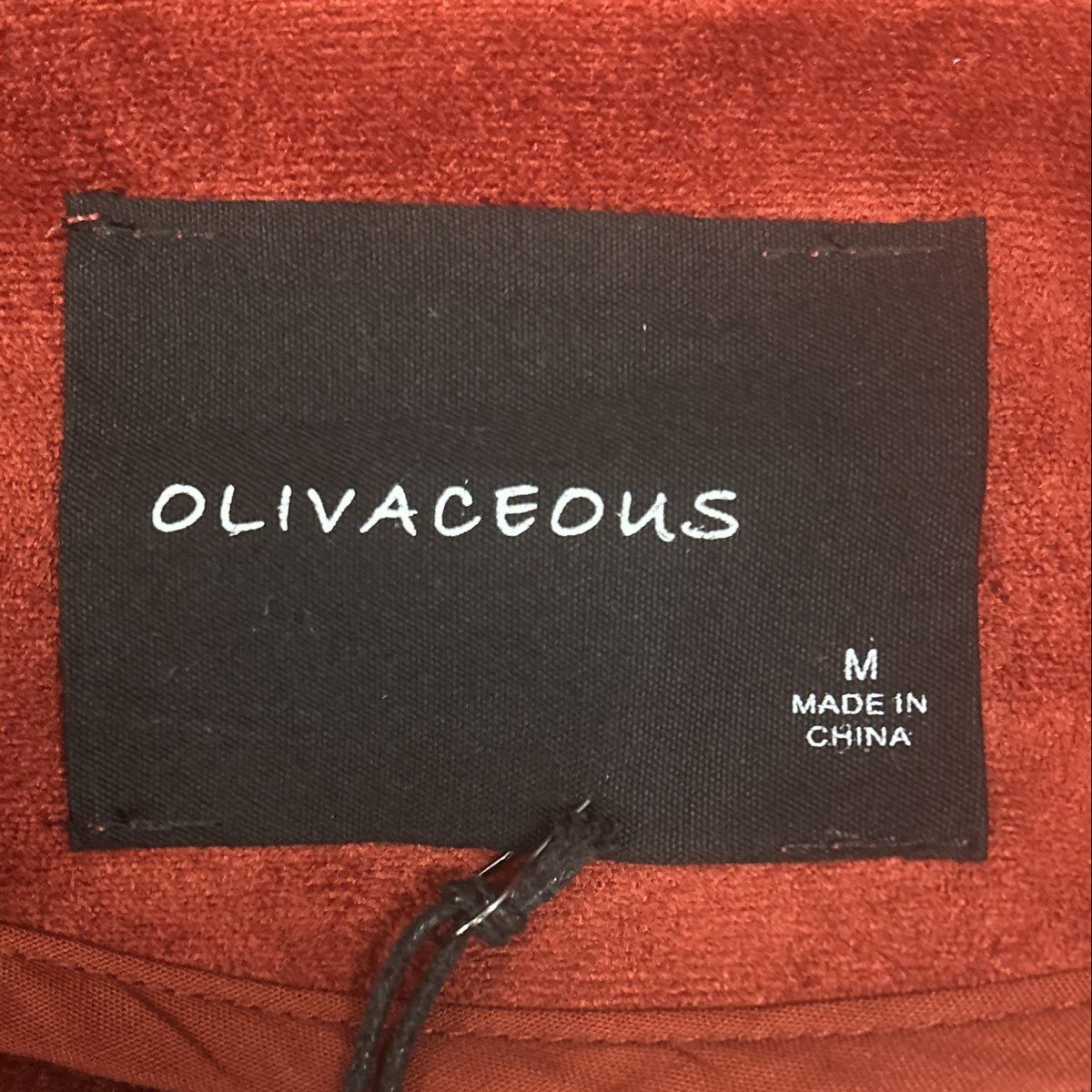 Olivaceous Women's Faux Suede Star Motorcycle Jacket Size M NWT