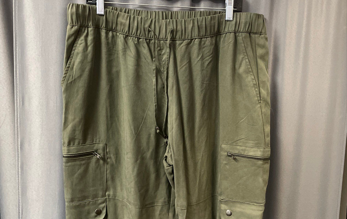 Banana Republic Women's Olive Green Lyocell Jogger Cargo Pants Size L NWT