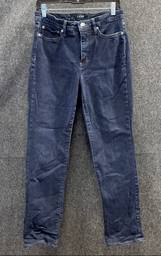 Lauren Ralph Lauren Women's Dark Wash Blue Stretch Straight Leg Jeans Sz M