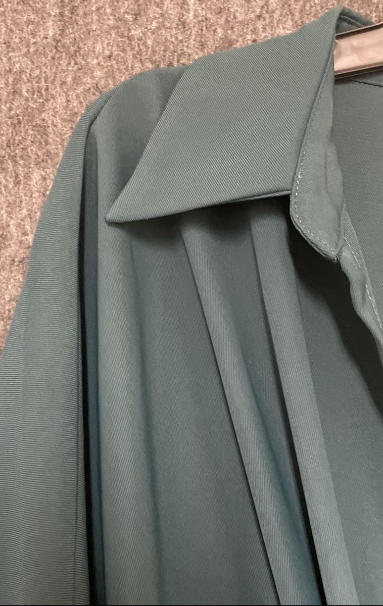 Fashion Nova Women's Green Knot Tie Front Long Sleeve Collared Maxi Dress NWT 1X
