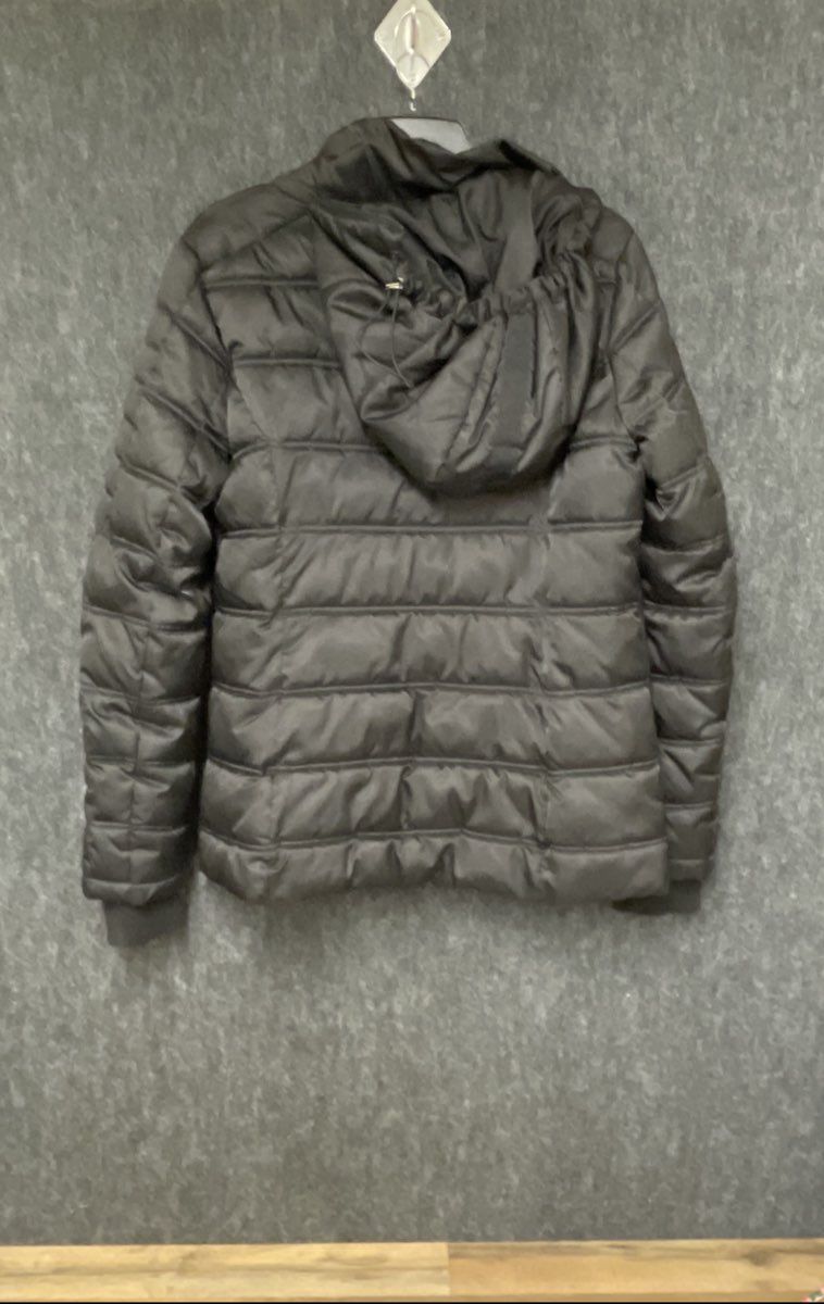 Nautica Women's Black Water Resistant Hooded Quilted Puffer Jacket Sz L