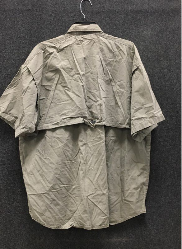 Columbia Men's Khaki Bonehead Short Sleeve Vented Fishing Shirt PFG Sz XL