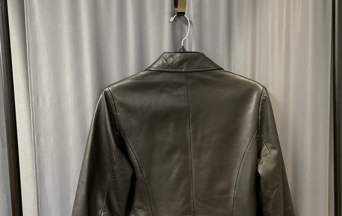 Vintage Y2K Wilsons Leather Women's Pelle Studio Black Leather Blazer Sz S