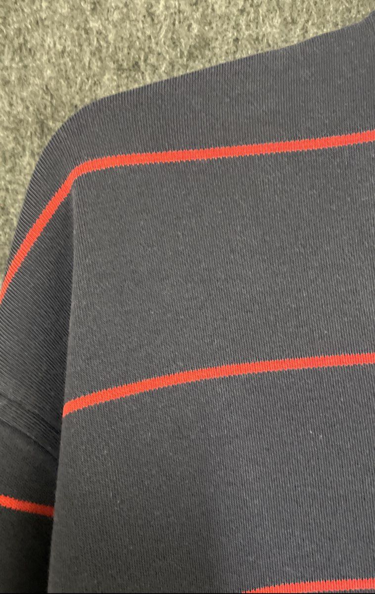 Vintage 90s Polo Ralph Lauren Men's Navy Red Striped Long Sleeve Polo Sz XL