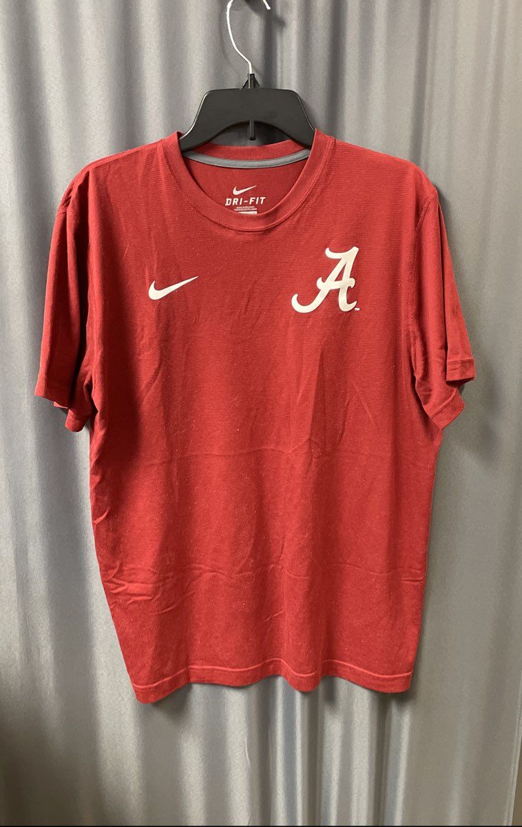 Nike Men's Alabama Crimson Tide Crimson Red Dri-Fit Performance T-Shirt Sz L