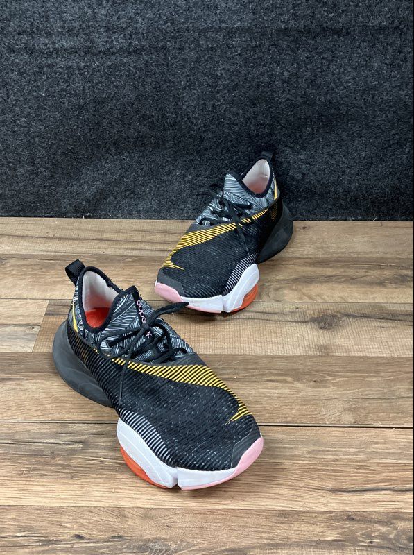 Nike Air Zoom SuperRep Black White Pink Yellow Training Shoes Women's Size 9
