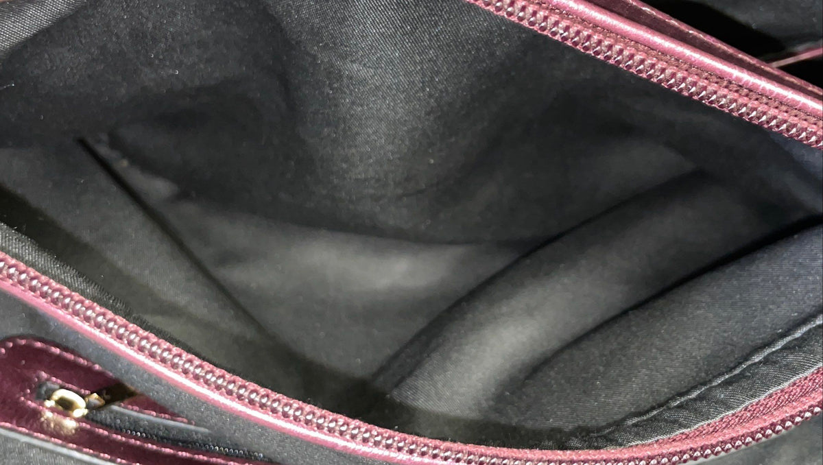 Mellow World Plum Floral Embossed Satchel Handbag Crossbody Bag