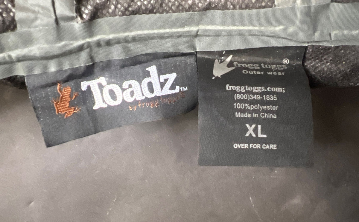 Frogg Toggs Men's Toadz Rain Jacket Red Full Zip Hooded Waterproof XL