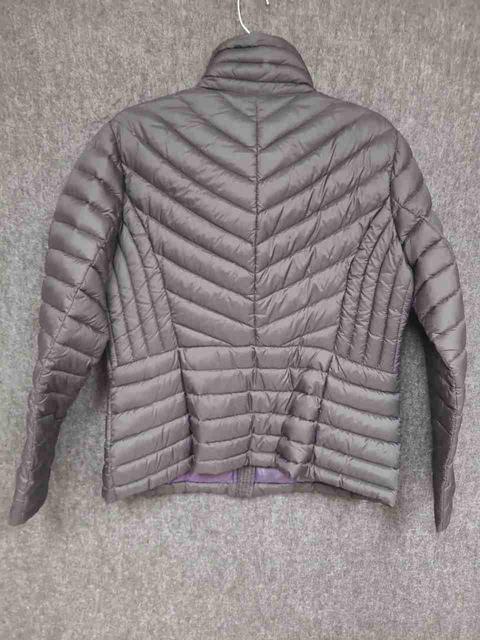 Michael Kors Women's Black Packable Down Puffer Jacket Gold Hardware Logo Sz L