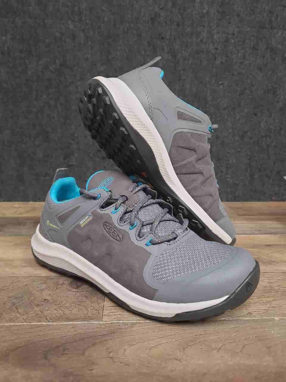 Keen Terradora II Waterproof Grey Blue Hiking Shoes Sneakers Women's Size 8